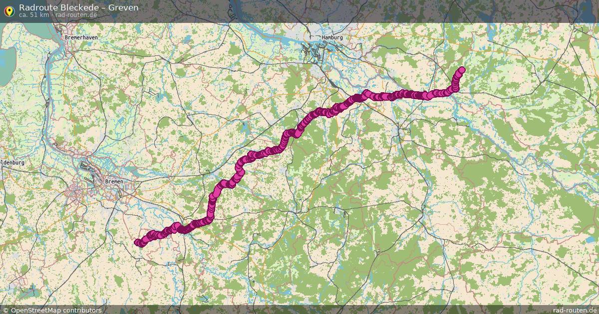 Fahrradroute Lüdersburg – Greven