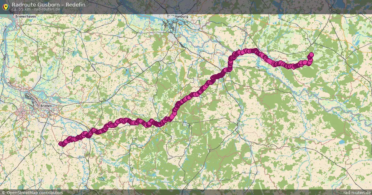 Fahrradroute Ehem. Samtgemeinde Bevensen – Redefin (104 km) – Rad-Routen.de