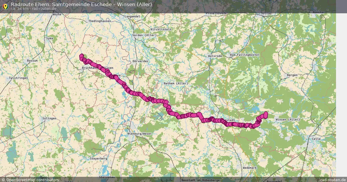 Fahrradroute Ehem. Samtgemeinde Altes Amt Ebstorf – Winsen (Aller)
