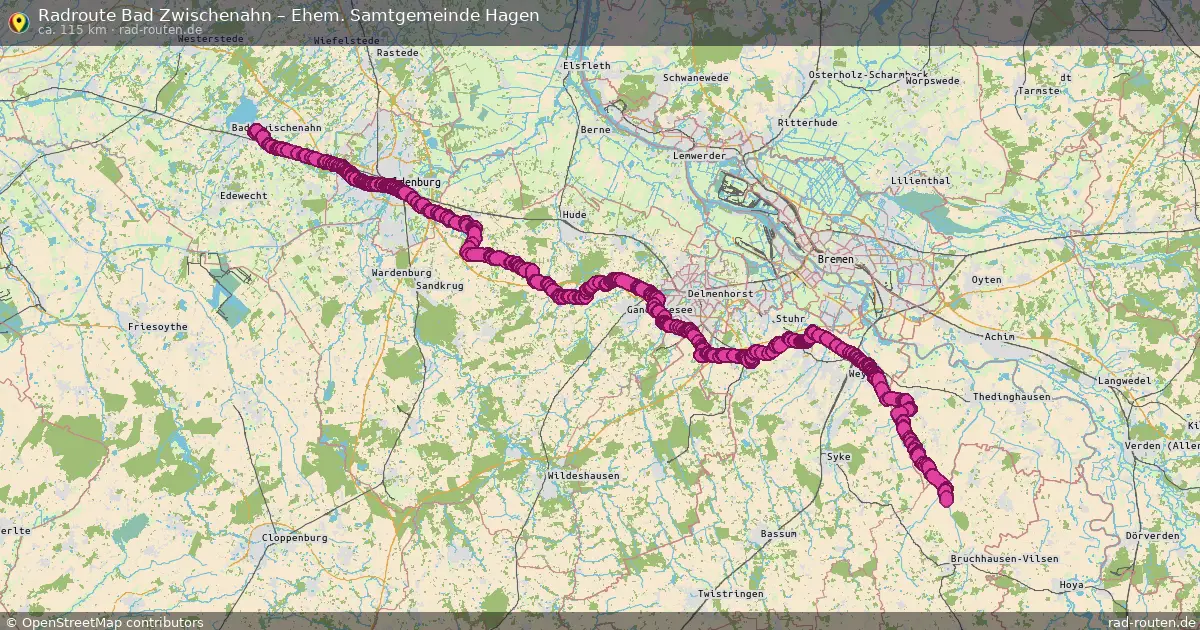 Radtour Bad Zwischenahn – Ehem. Samtgemeinde Hagen