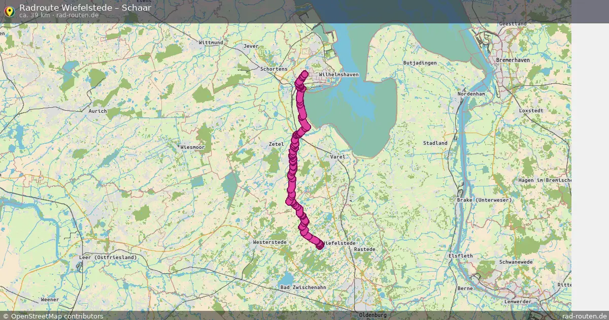 Fahrradroute Wiefelstede – Schaar