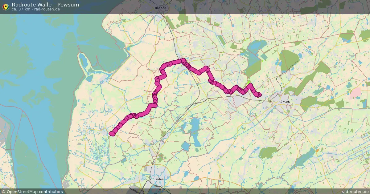 Fahrradroute Walle – Pewsum (37 km) – Rad-Routen.de