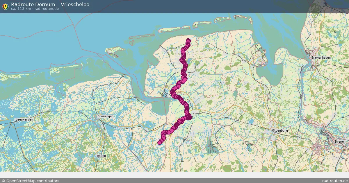Fahrradroute Dornum – Vriescheloo