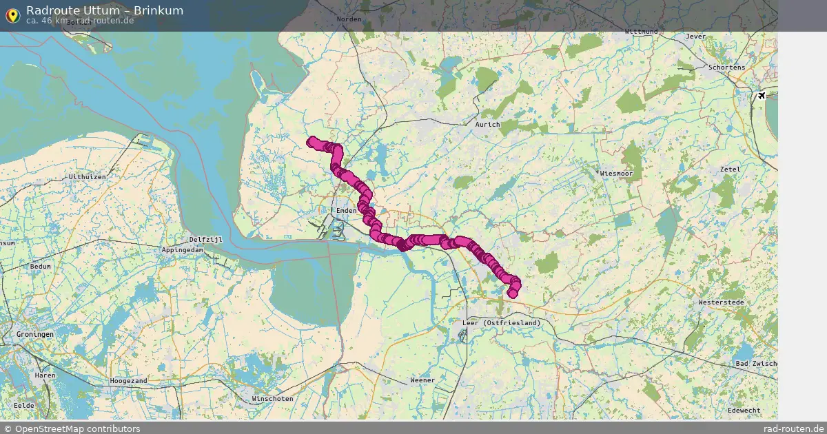 Fahrradroute Uttum – Brinkum