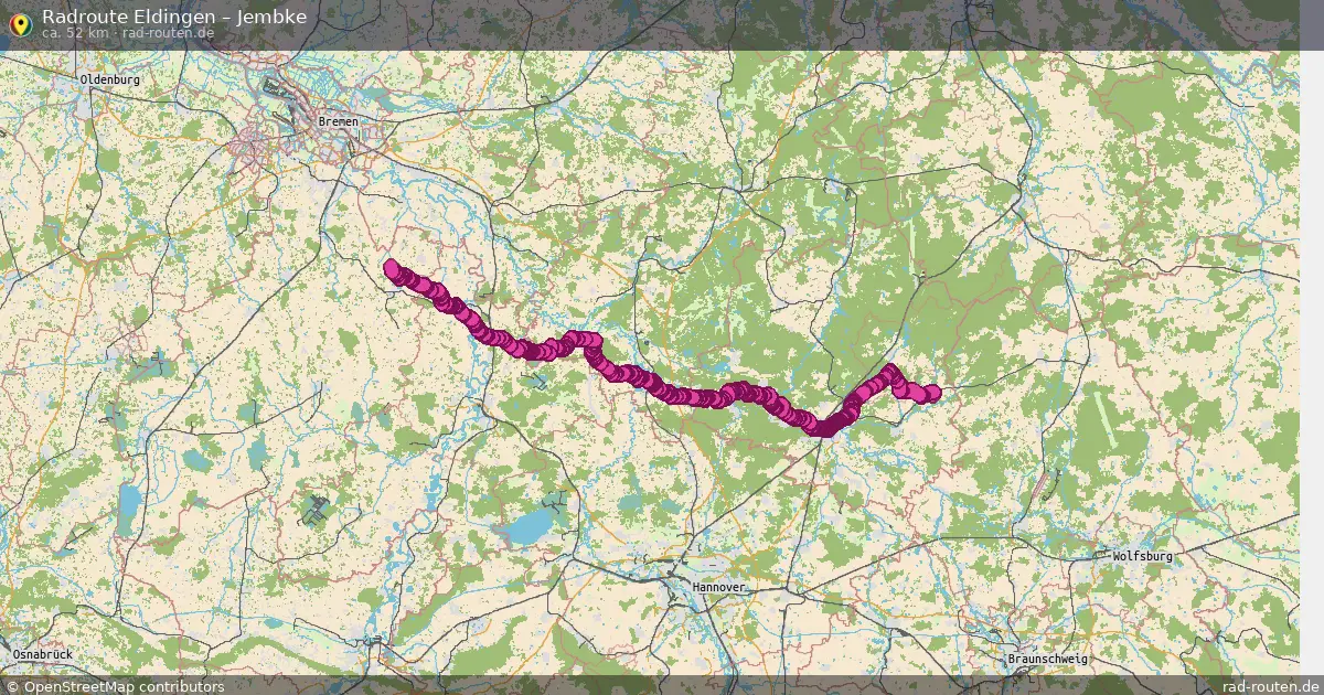 Fahrradroute Eldingen – Soderstorf (92 km) – Rad-Routen.de