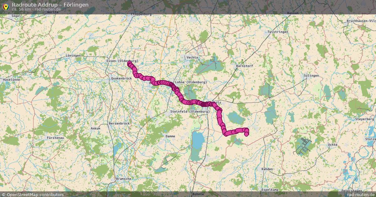 Fahrradroute Addrup – Förlingen (56 km) – Rad-Routen.de