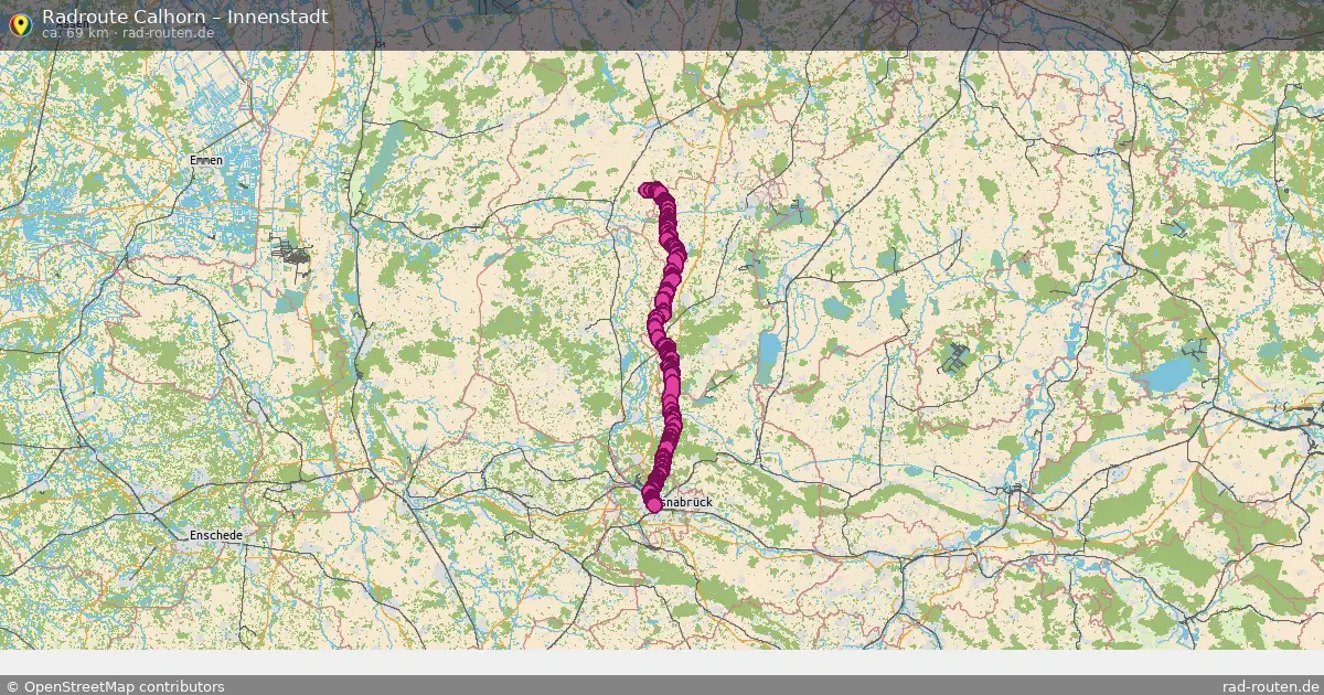 Fahrradroute Calhorn – Innenstadt (69 km) – Rad-Routen.de