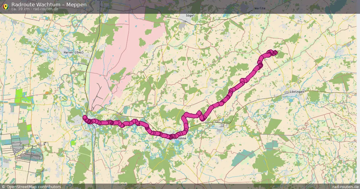 Fahrradroute Wachtum – Meppen (44 km) – Rad-Routen.de