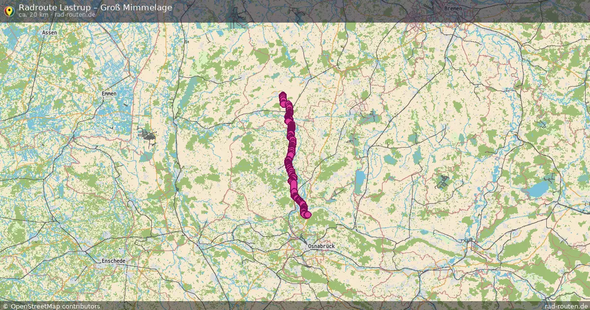 Fahrradroute Lastrup – Schützenhof (17 km) – Rad-Routen.de
