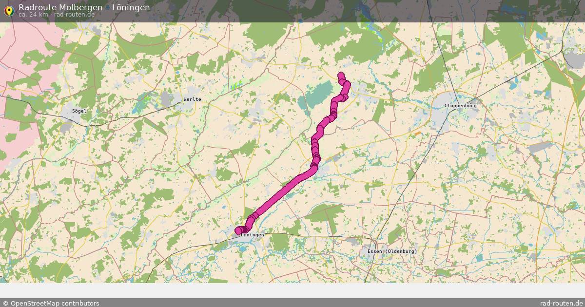 Fahrradroute Molbergen – Löningen (24 km) – Rad-Routen.de