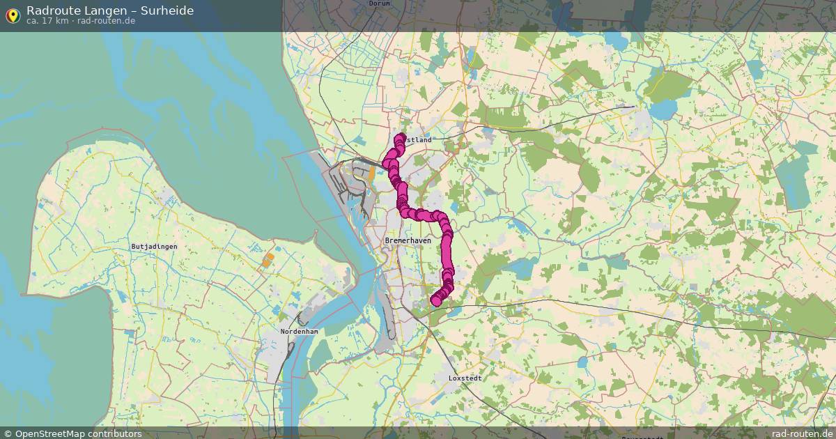 Fahrradroute Langen – Surheide