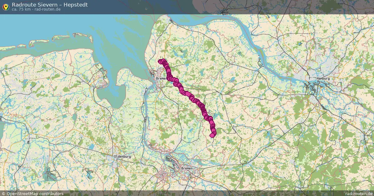 Fahrradroute Sievern – Hepstedt (75 km) – Rad-Routen.de