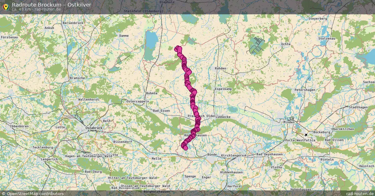 Fahrradroute Brockum – Ostkilver (43 km) – Rad-Routen.de