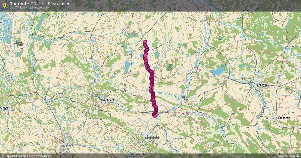 Fahrradroute Düste – Eilshausen