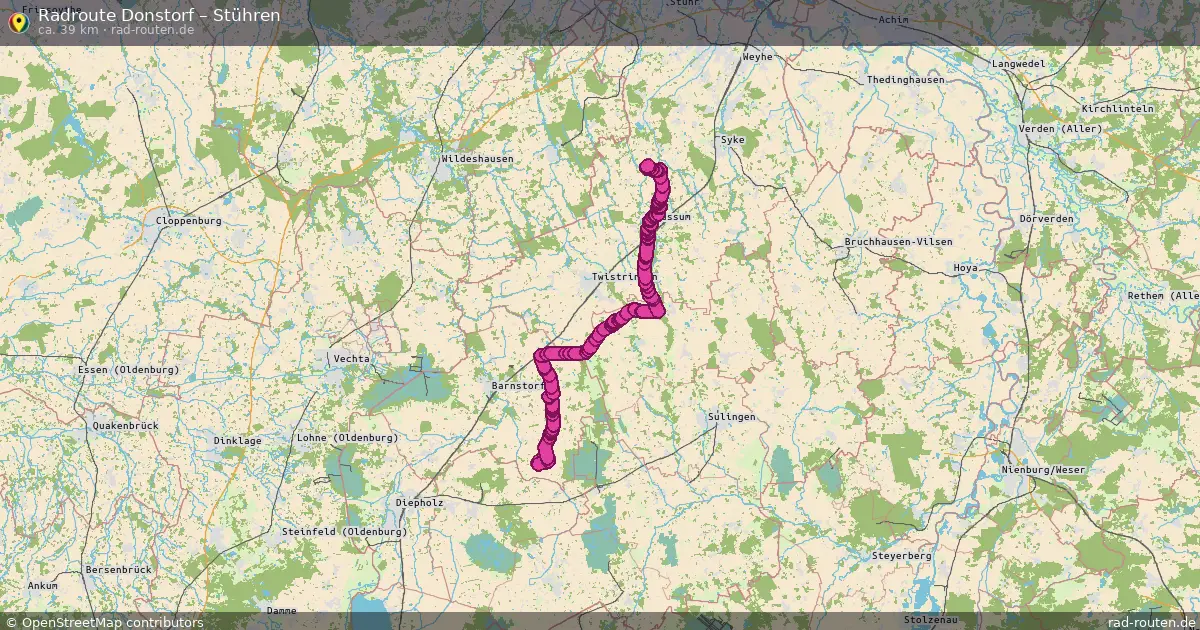 Fahrradroute Donstorf – Stühren