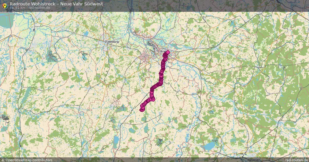 Fahrradroute Wohlstreck – Neue Vahr Südwest