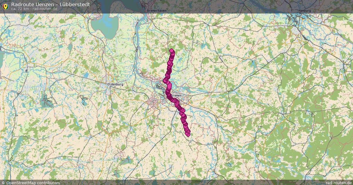 Fahrradroute Uenzen – Lübberstedt