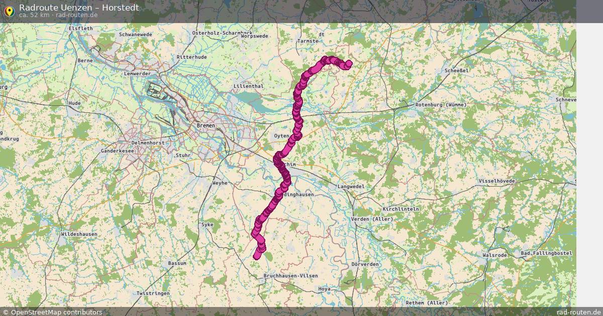 Fahrradroute Uenzen – Horstedt