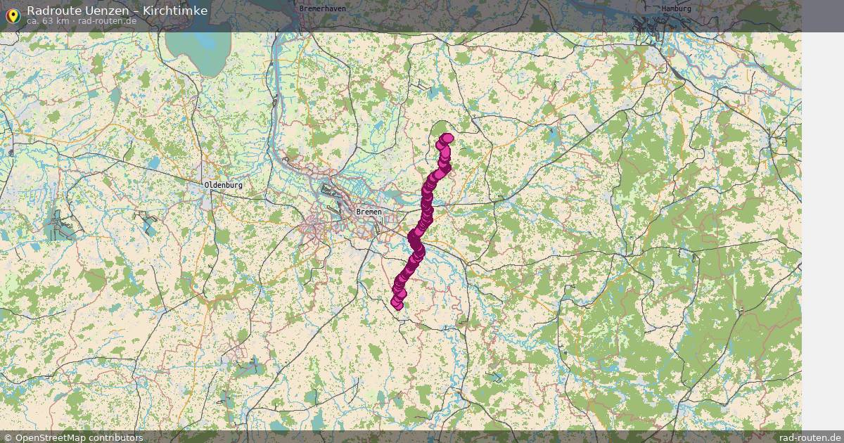 Fahrradroute Uenzen – Kirchtimke