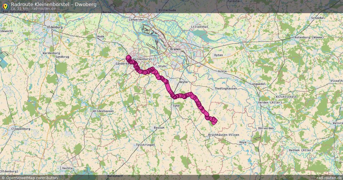 Fahrradroute Kleinenborstel – Dwoberg