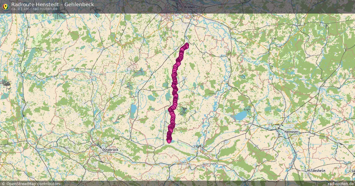 Fahrradroute Henstedt – Gehlenbeck