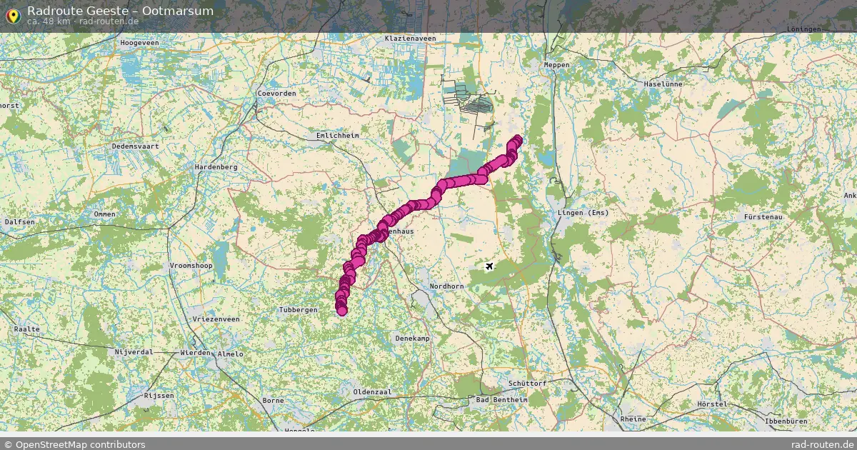 Fahrradroute Geeste – Ootmarsum (48 km) – Rad-Routen.de