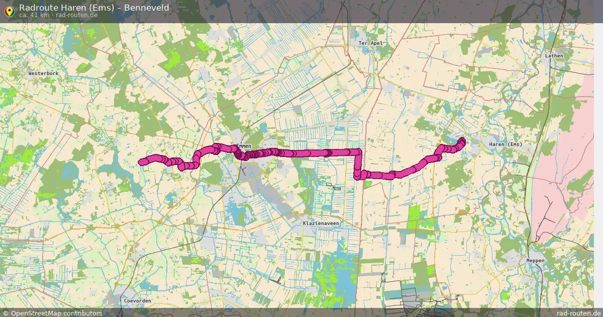 Fahrradroute Haren (Ems) – Benneveld