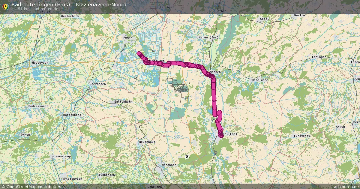 Radtour Lingen (Ems) – Klazienaveen-Noord