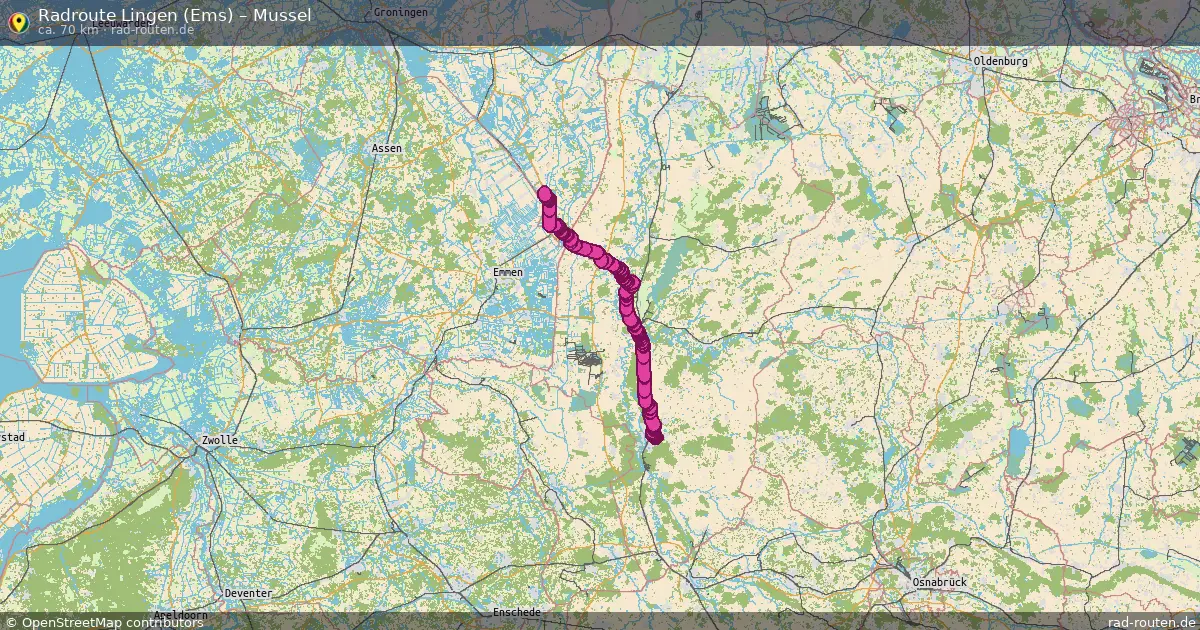 Fahrradroute Lingen (Ems) – Mussel