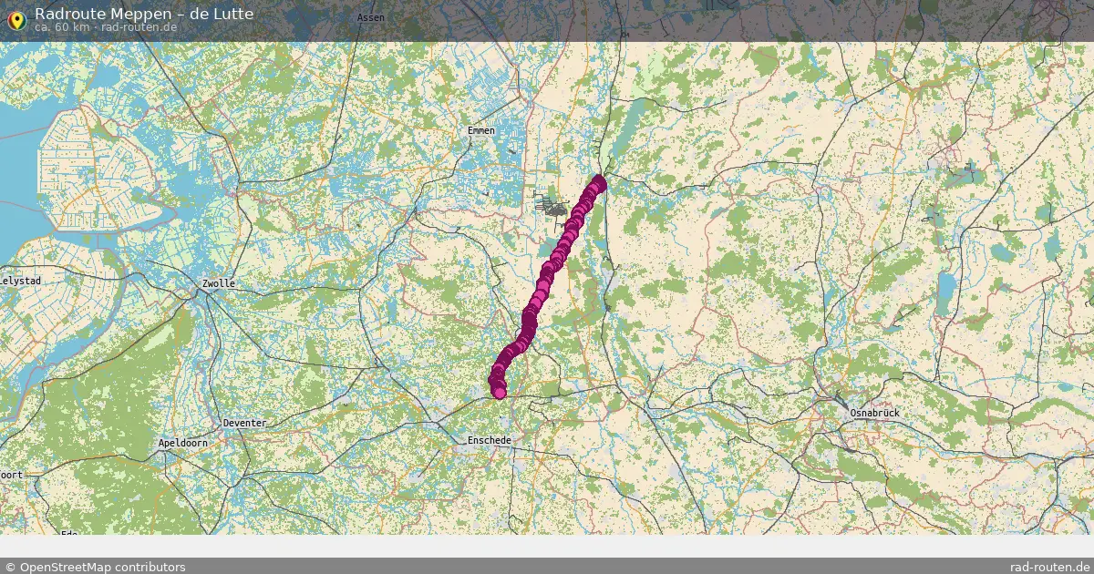 Fahrradroute Meppen – De Lutte (60 km) – Rad-Routen.de