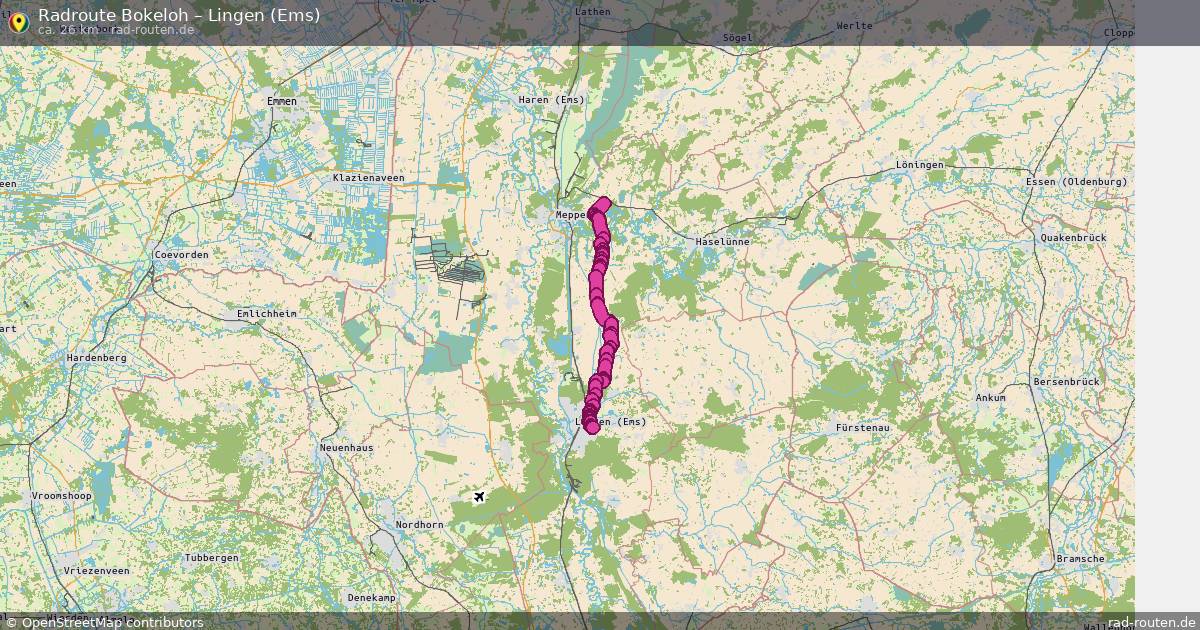 Fahrradroute Bokeloh – Lingen (Ems)