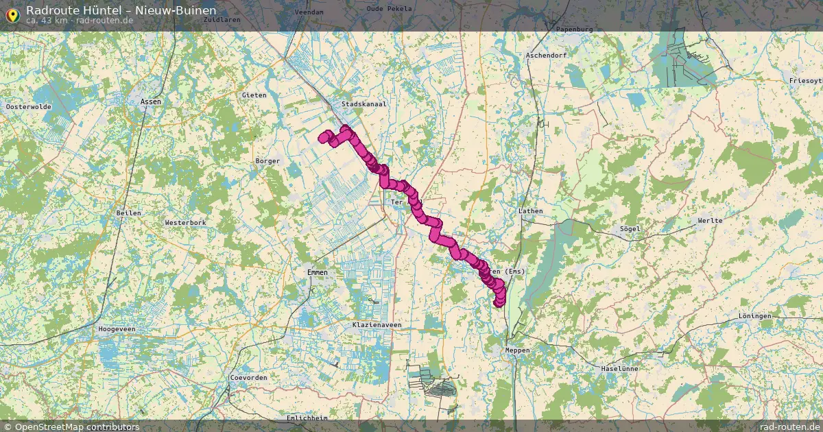 Radtour Hüntel – Nieuw-Buinen