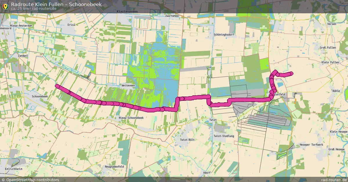 Fahrradroute Klein Fullen – Schoonebeek