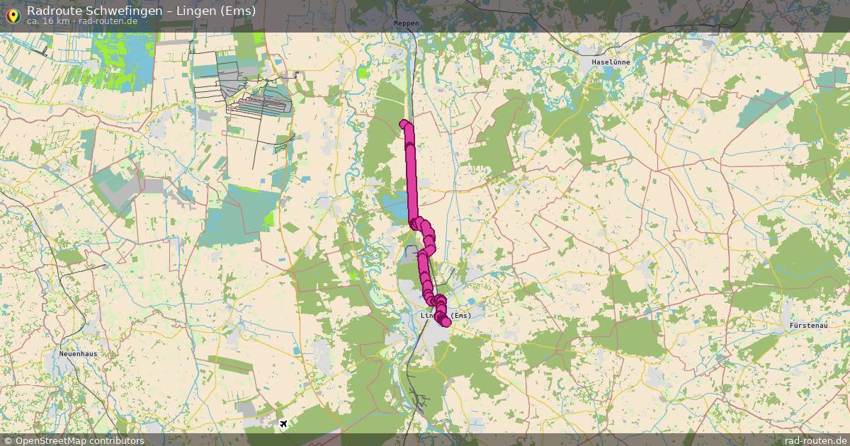 Fahrradroute Schwefingen – Lingen (Ems)