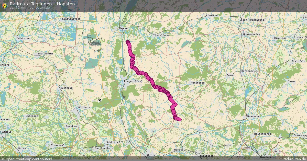 Fahrradroute Teglingen – Hopsten