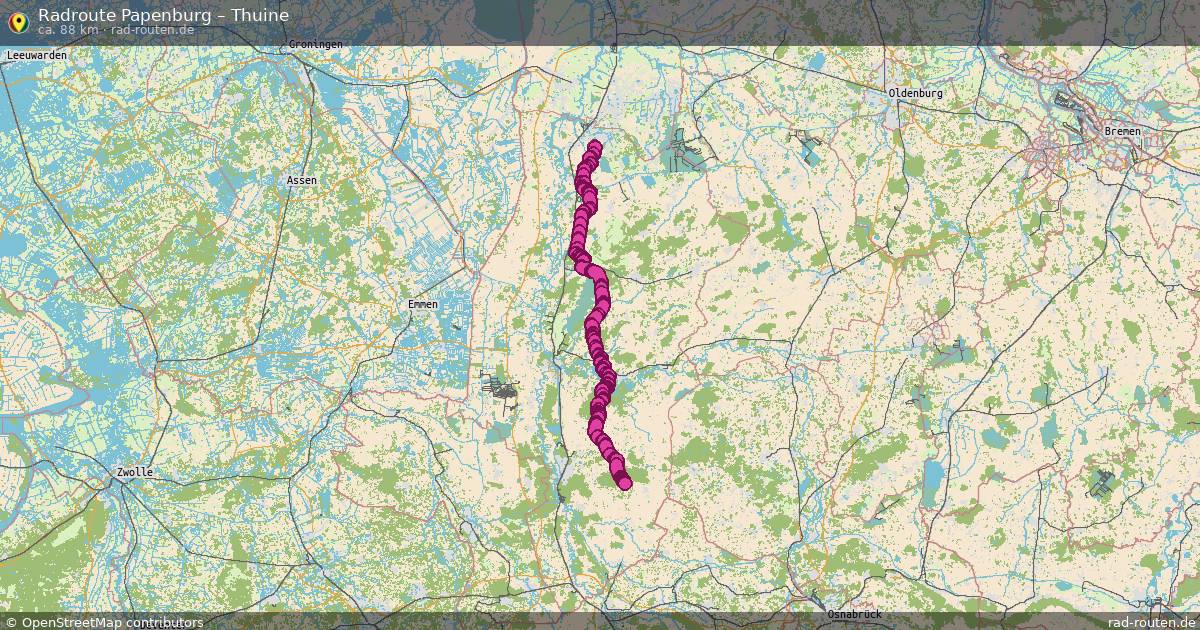 Fahrradroute Papenburg – Thuine