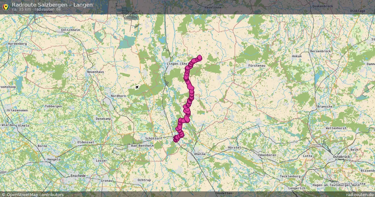 Fahrradroute Salzbergen – Langen (35 km) – Rad-Routen.de