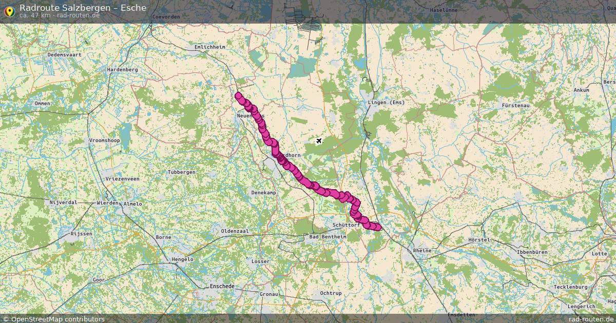 Fahrradroute Salzbergen – Esche