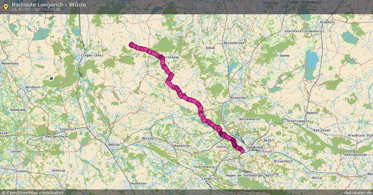 Fahrradroute Lengerich – Wüste