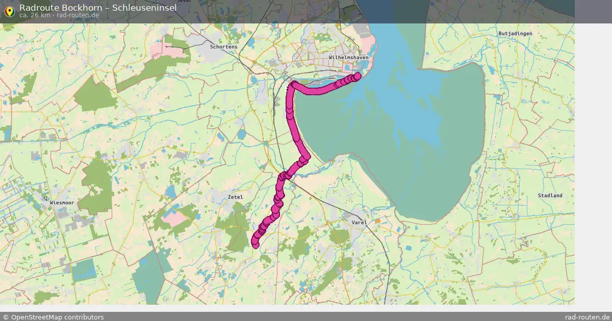 Fahrradroute Bockhorn – Schleuseninsel (26 km) – Rad-Routen.de