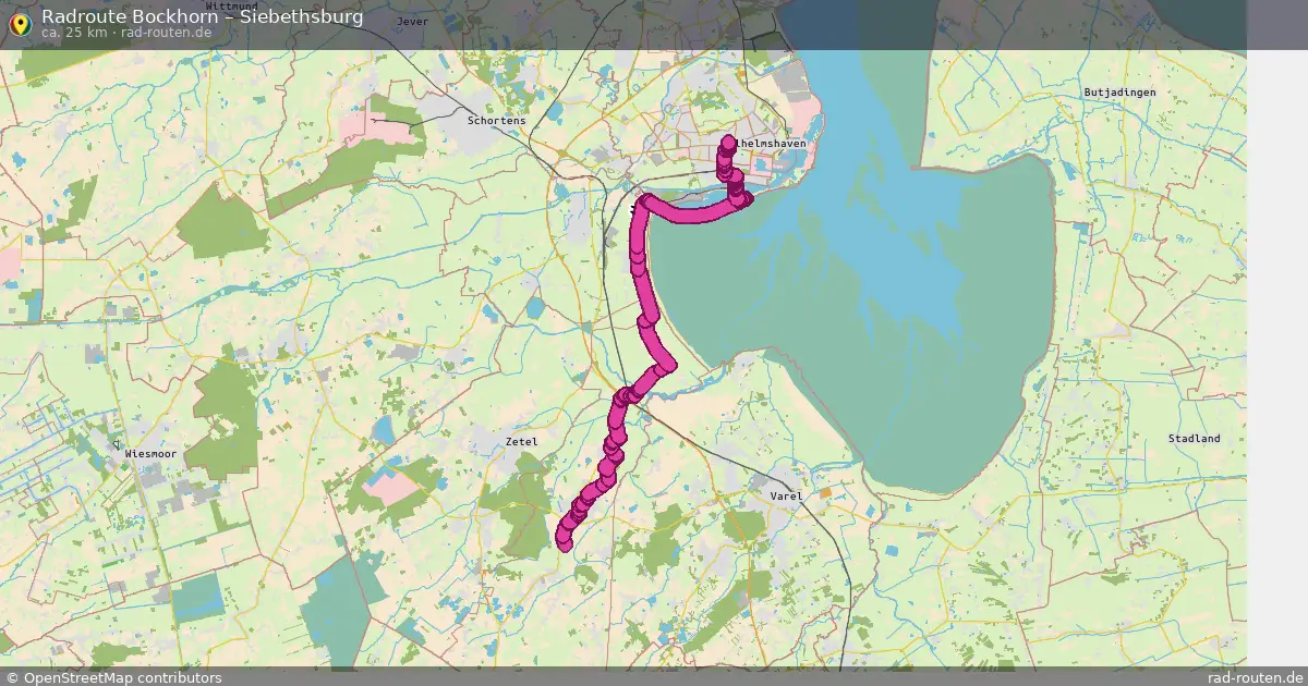Fahrradroute Bockhorn – Siebethsburg (25 km) – Rad-Routen.de