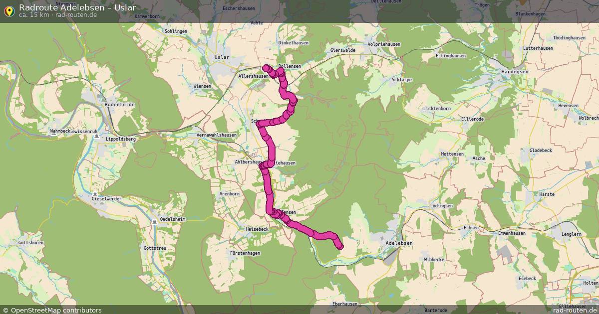 Fahrradroute Adelebsen – Uslar