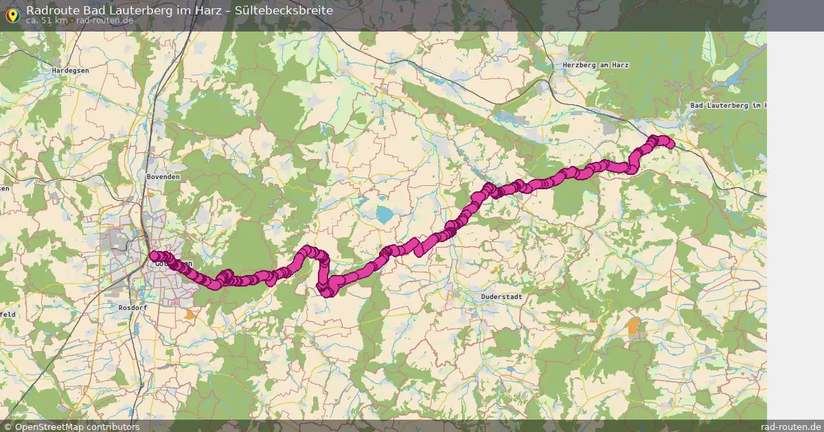 Fahrradroute Bad Lauterberg Im Harz – Güterbahnhof (53 km) – Rad-Routen.de