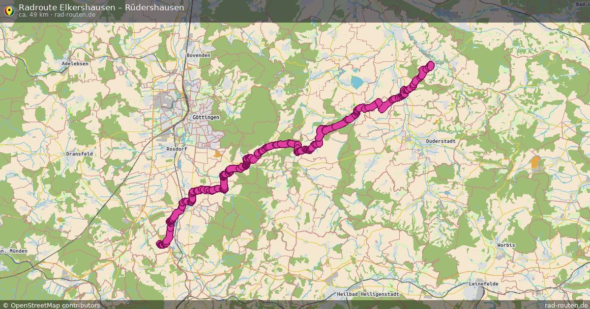 Fahrradroute Elkershausen – Rüdershausen
