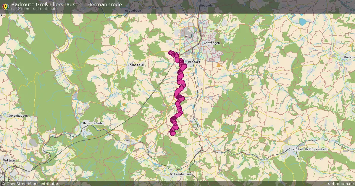 Fahrradroute Groß Ellershausen – Hermannrode