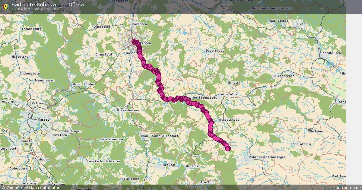 Fahrradroute Rohnsweg – Dörna