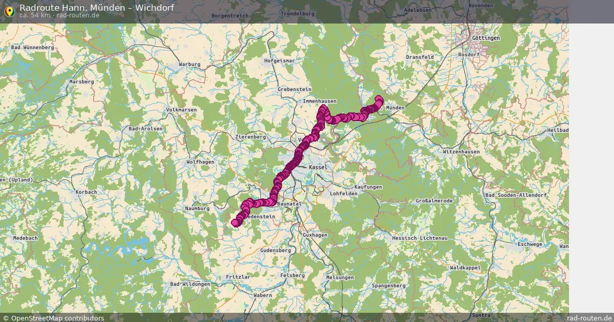 Fahrradroute Hann. Münden – Wichdorf