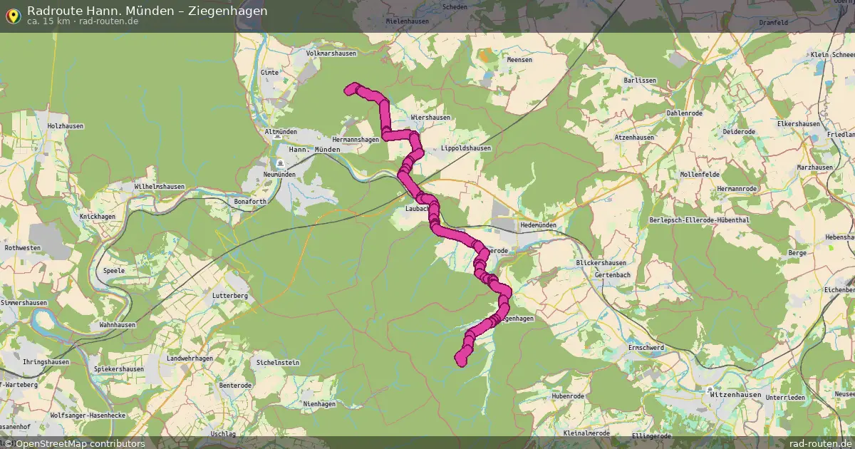 Fahrradroute Hann. Münden – Ziegenhagen