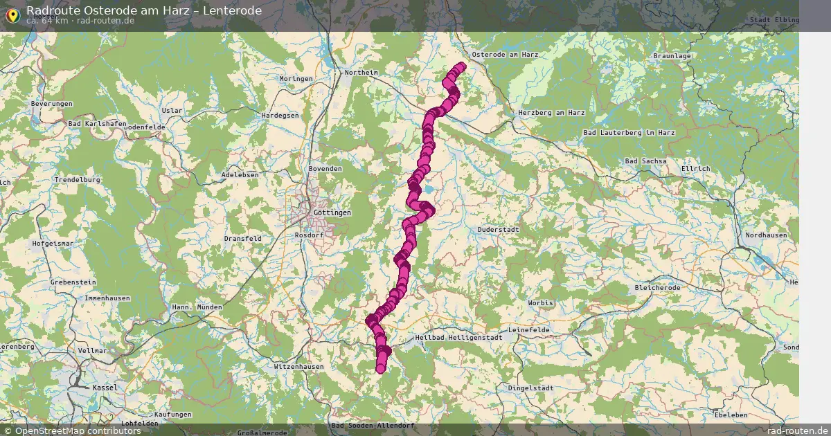 Fahrradroute Osterode Am Harz – Lenterode