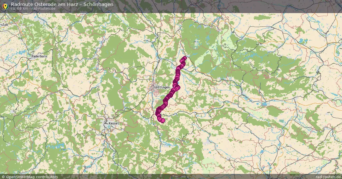 Fahrradroute Osterode Am Harz – Schönhagen